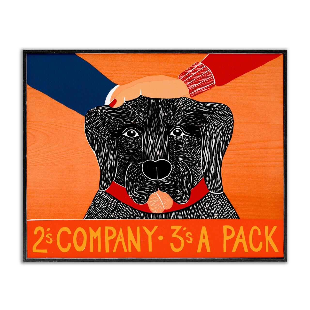 Stupell Industries 2's Company Dog Framed Giclee, design by Stephen Huneck